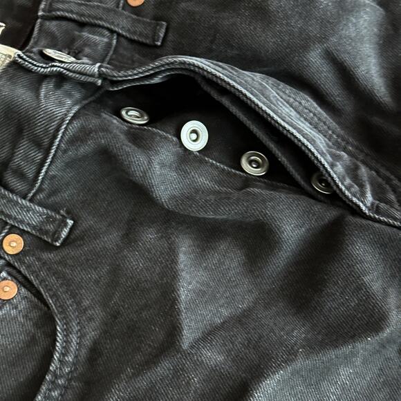 madewell low-slung straight jeans kent wash black nm209 size women 27 - Picture 7 of 10